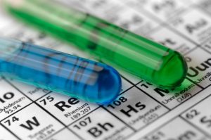 Periodic Table and Beakers