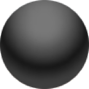Black spherical graphic symbol Black spherical graphic symbol