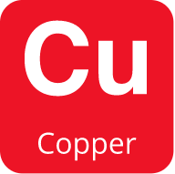 Graphic symbol representing copper plating material Graphic symbol representing copper plating material