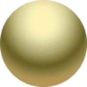 Gold spherical graphic symbol Gold spherical graphic symbol