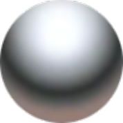Silver spherical graphic symbol